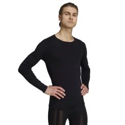 Fitness And Gymwear*adidas Terrex Merino Slim Fit Long Sleeve T-Shirt in Black