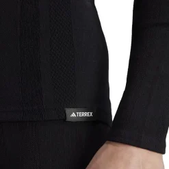 Fitness And Gymwear*adidas Terrex Merino Slim Fit Long Sleeve T-Shirt in Black