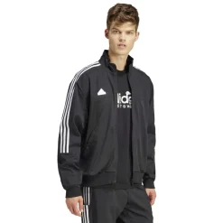 Tracksuits*adidas Tiro Material Mix Track Jacket in Black