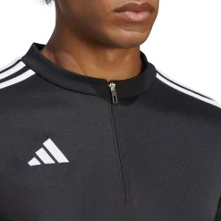 Tracksuits*adidas Tiro23 Zip Neck Athletic Sweatshirt in Black