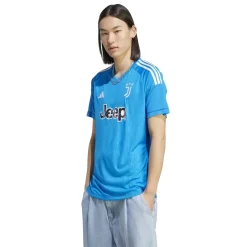 Football And Rugby Clothing*adidas V-Neck Regular Fit Short Sleeve Shirt in Blue