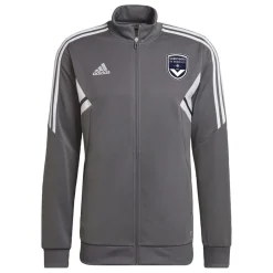 Tracksuits*adidas Zip Neck Long Sleeve Sweatshirt in Grey