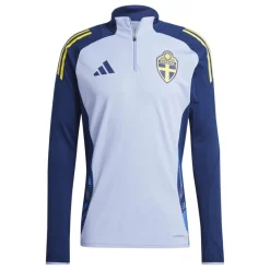 Fitness And Gym Tops*adidas Zip Neck Regular Fit Athletic Top in Blue