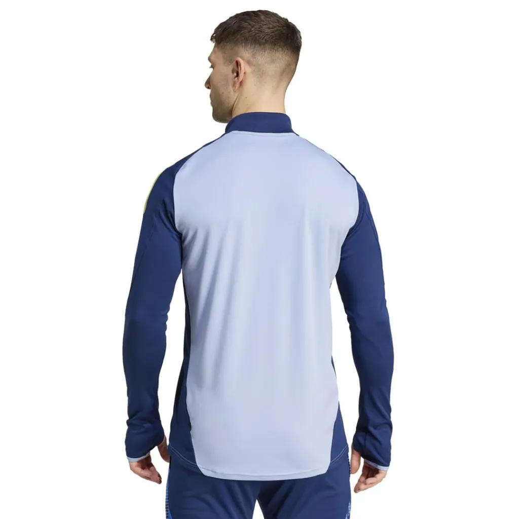 Fitness And Gym Tops*adidas Zip Neck Regular Fit Athletic Top in Blue