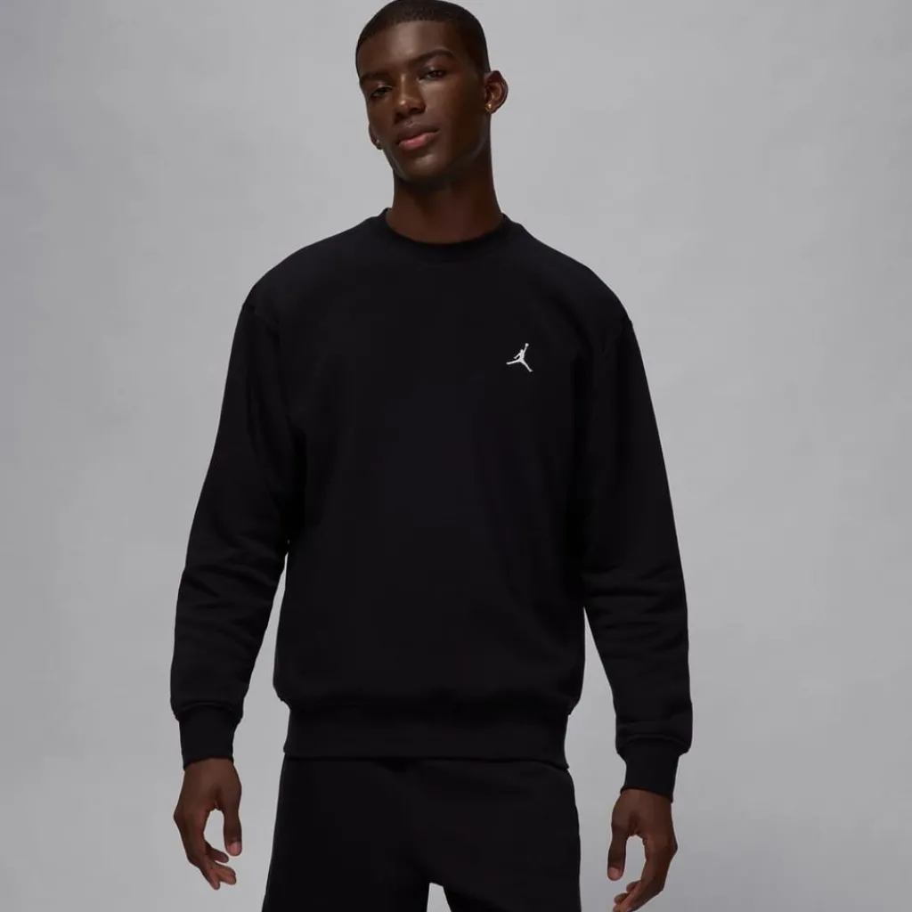 Sweatshirts*Air Jordan Mens Essentials Fleece Crew in Black