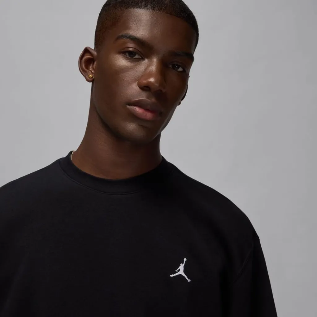 Sweatshirts*Air Jordan Mens Essentials Fleece Crew in Black