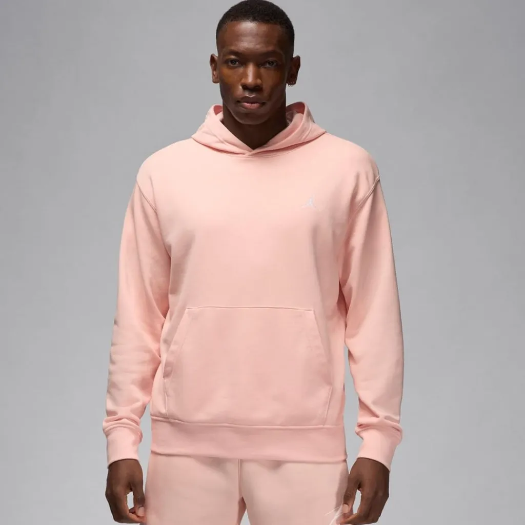 Hoodies*Air Jordan Mens Essential Fleece Pullover Hoodie in Pink