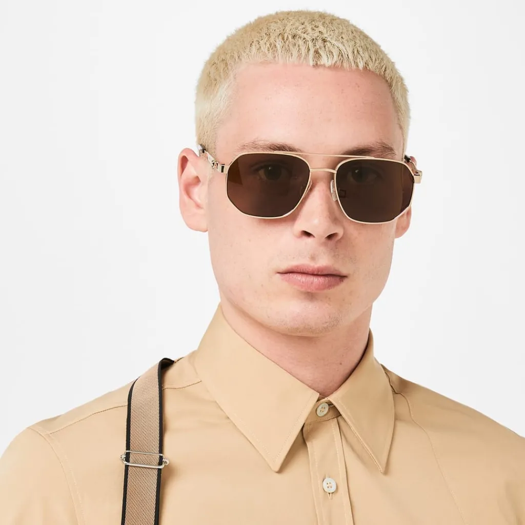 Sunglasses*Alexander McQueen S Am0458s Sn61 in Gold