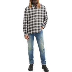 Shirts*AllSaints Collared Neck Malpaso Regular Fit Shirt in Grey