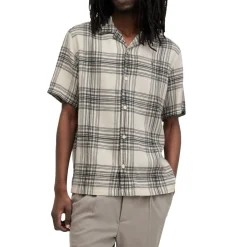 Shirts*AllSaints Padres Relaxed Fit Short Sleeve Shirt in White