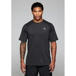 Fitness And Gymwear*ALTRYN Rydal Training Space Dye T-Shirt in Grey