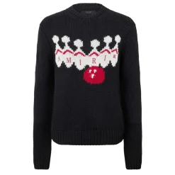 Knitwear*Amiri Bowling Crewneck Jumper in Black