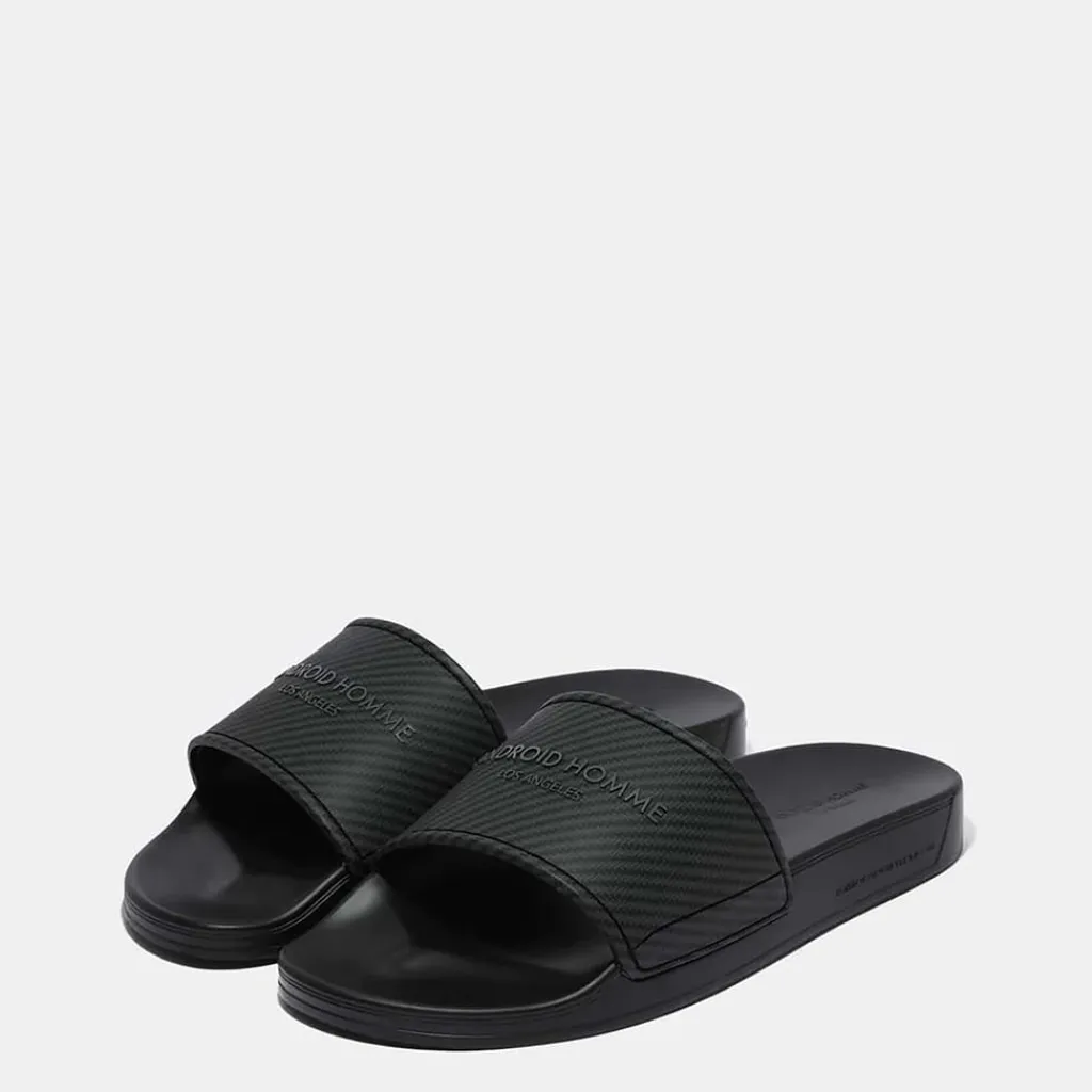 Beach Shoes*Android Homme Carbon Slides in Black