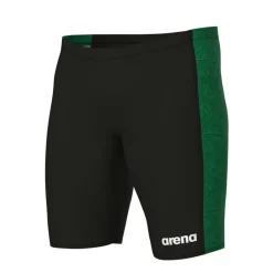 Fitness And Gym Shorts*Arena Mens Abstract Tiles Jammer Swim Shorts in black green