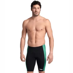 Fitness And Gym Shorts*Arena Mens Abstract Tiles Jammer Swim Shorts in black green