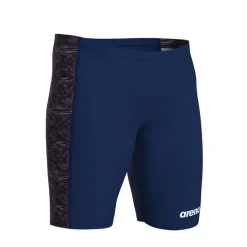 Fitness And Gym Shorts*Arena Mens Abstract Tiles Jammer Swim Shorts in Navy Red