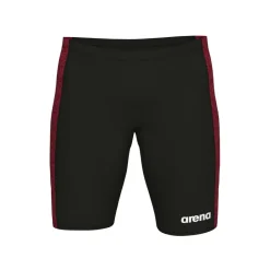 Fitness And Gym Shorts*Arena Mens Abstract Tiles Jammer Swim Shorts in Black Red