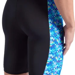Fitness And Gym Shorts*Arena Mens Pooltiles Jammer Swim Shorts in black blue