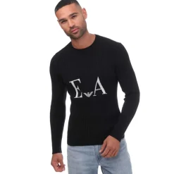 Knitwear*Armani Crewneck Sweater in Black