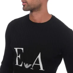 Knitwear*Armani Crewneck Sweater in Black