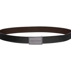 Belts*Armani Exchange Buckle Belt in Black