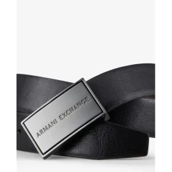 Belts*Armani Exchange Buckle Belt in Black