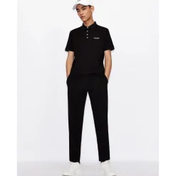Polo Shirts*Armani Exchange Cotton Polo Shirt in Black