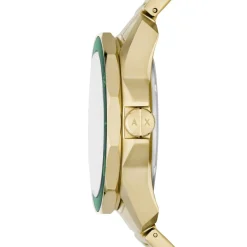 Jewellery-Watches*Armani Exchange Exchange Mens Three Hand Date, Gold Tone Stainless Steel Watch, Ax1951 in Gold