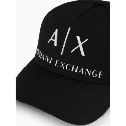 Caps-Hats*Armani Exchange Logo Baseball Cap in Black