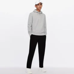Hoodies*Armani Exchange Logo Hoodie in Grey