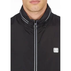 Coats And Jackets*Armani Exchange Mens Exchange Patch Logo Jacket in Black