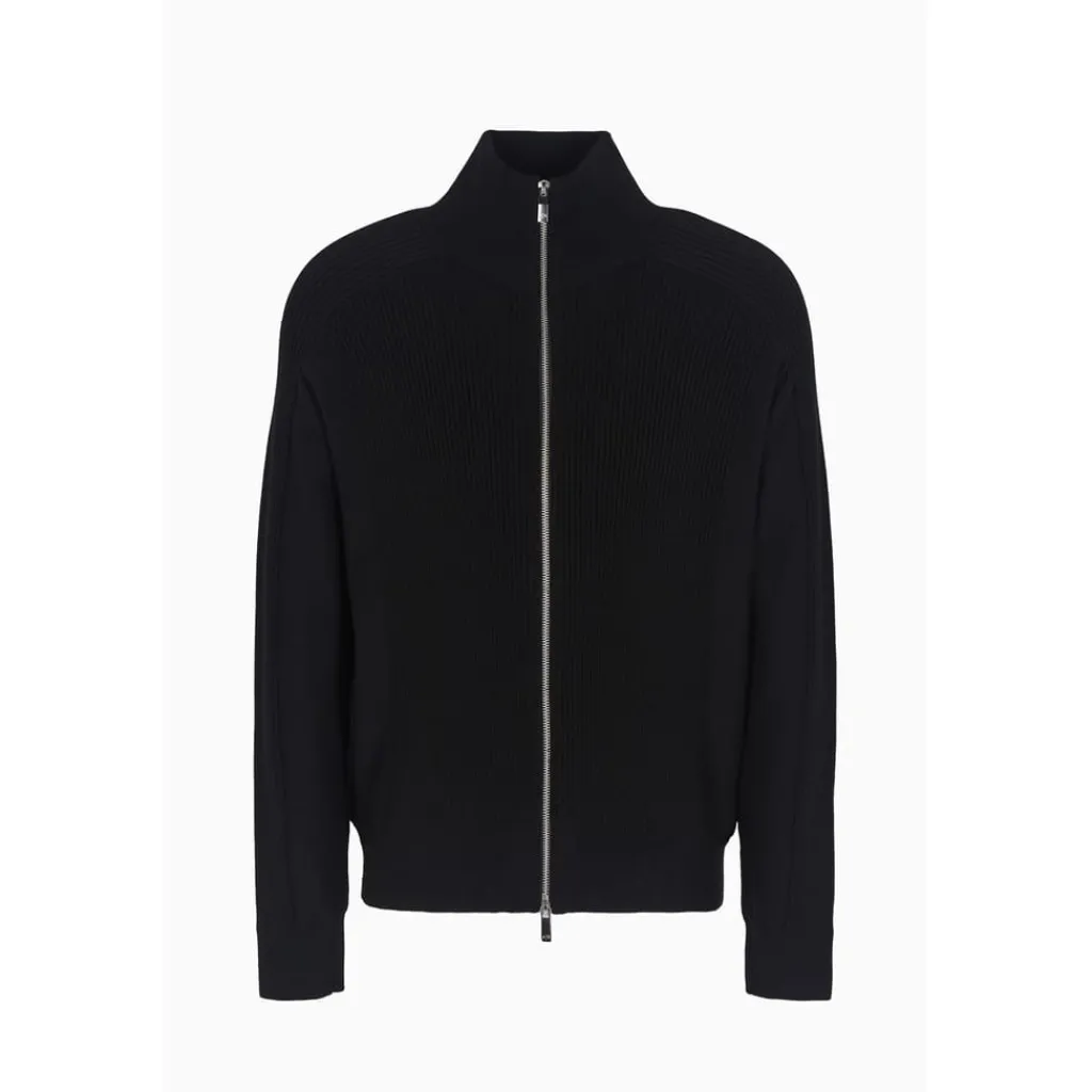 Knitwear*Armani Exchange Turtleneck Long Sleeve Regular Fit Sweater in Black