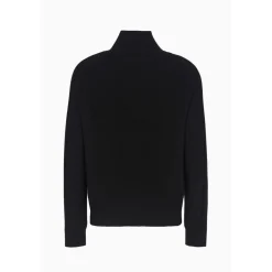 Knitwear*Armani Exchange Turtleneck Long Sleeve Regular Fit Sweater in Black