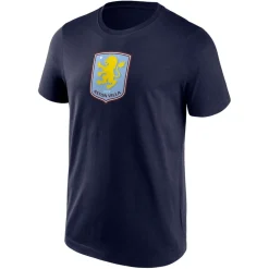 Football And Rugby Clothing*Aston Villa FC Mens Essential Logo T-Shirt in Blue