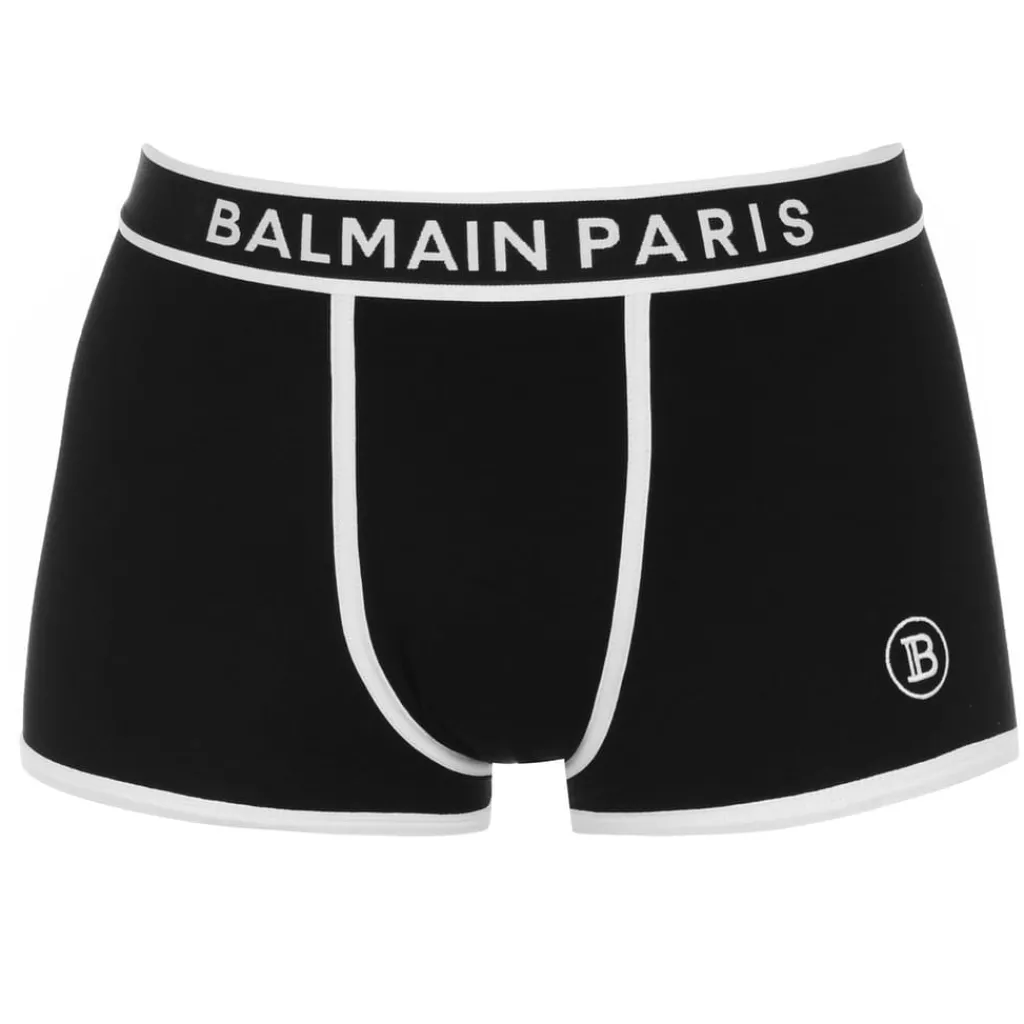 Underwear And Socks*Balmain Paris Logo Boxers in Black