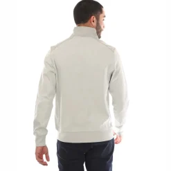 Sweatshirts*Belstaff Cotton Fleece Alloy Quarter Zip Sweatshirt in White