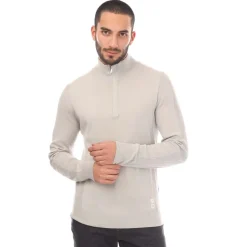 Knitwear*Belstaff Cotton Silk Blend Challenger Sweater in Grey