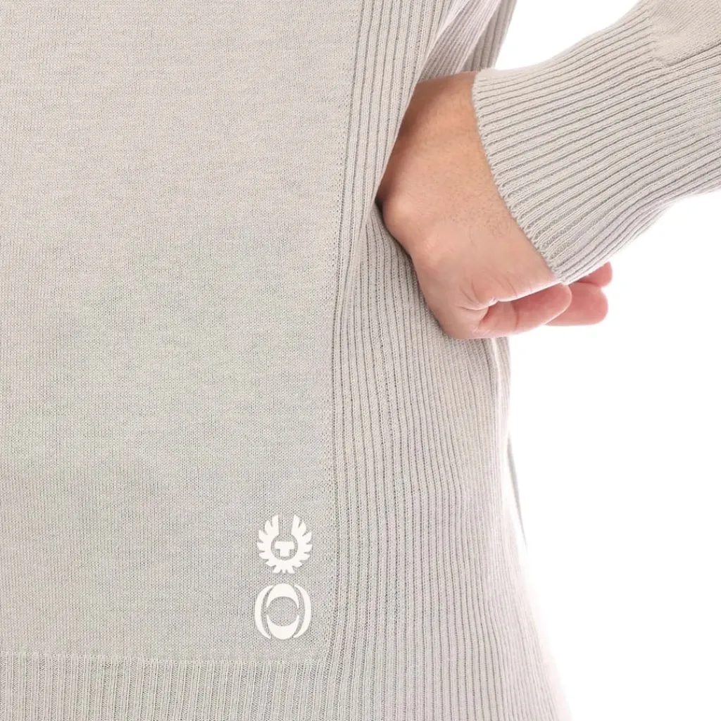 Knitwear*Belstaff Cotton Silk Blend Challenger Sweater in Grey