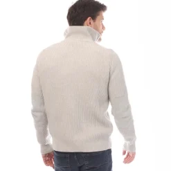 Sweatshirts*Belstaff Cotton Wool Rib Stanley Quarter Zip Jumper in White