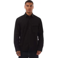 Polo Shirts|Shirts*Belstaff Garment Dye Cotton Scale Shirt in Black