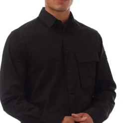 Polo Shirts|Shirts*Belstaff Garment Dye Cotton Scale Shirt in Black