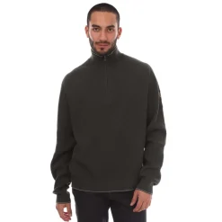 Knitwear*Belstaff Pima Cotton Cole Quarter Zip Jumper in Green