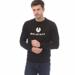 Sweatshirts*Belstaff Signature Crewneck Sweatshirt in Black-White