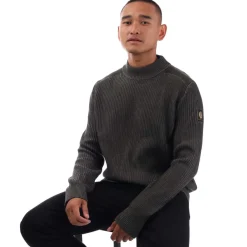 Knitwear*Belstaff Stanley Mock Neck Jumper in Green