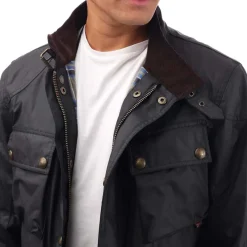 Coats And Jackets*Belstaff Waxed Cotton Fieldmaster Jacket in Black