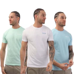 Underwear And Socks|T-Shirts And Vests*Bench Stanille Logo 3 Pack T- Shirts in White blue