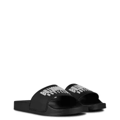 Beach Shoes*Billionaire Boys Club Logo Sliders in Black