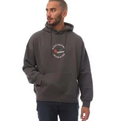 Sweatshirts*Blood Brother Badged Basket Hoodie in Grey