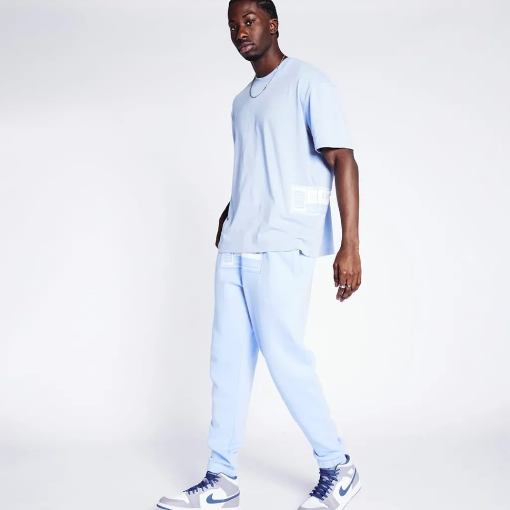 Trousers*Blood Brother Badged Joggers in Blue