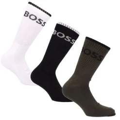 Underwear And Socks*Boss 6 Pack of Ribbed Short Socks in Various